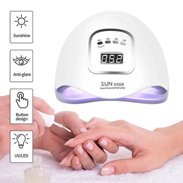 Лампа Sun X5 MAX 120W (белая) для сушки ногтей, гель-лака 000192 фото