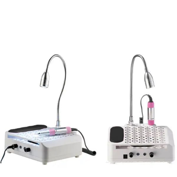 Фрезер-вытяжка YDJ-802 3в1 на 140W - 45000 об/мин (белая) + лампа-подсветка для маникюра и педикюра 000746 фото