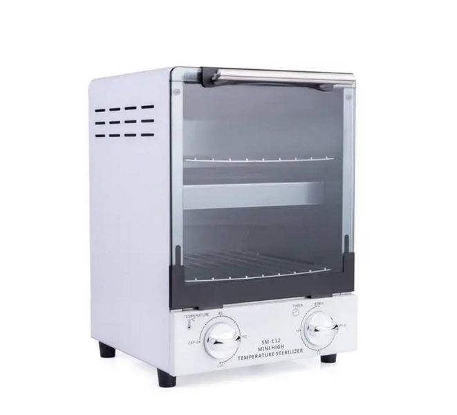 Сухожарова інфрачервона шафа біла SM-C12 на 600W для дезінфекції та стерилізації манікюрних і косметологічних інструментів 000860 фото