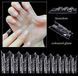 Гелеві типси 120 шт/уп Дизайнер 4D Crystal Fast Gel Tips Trapezoid Medium TS2 із шипами для нарощування нігтів 008610 фото 2