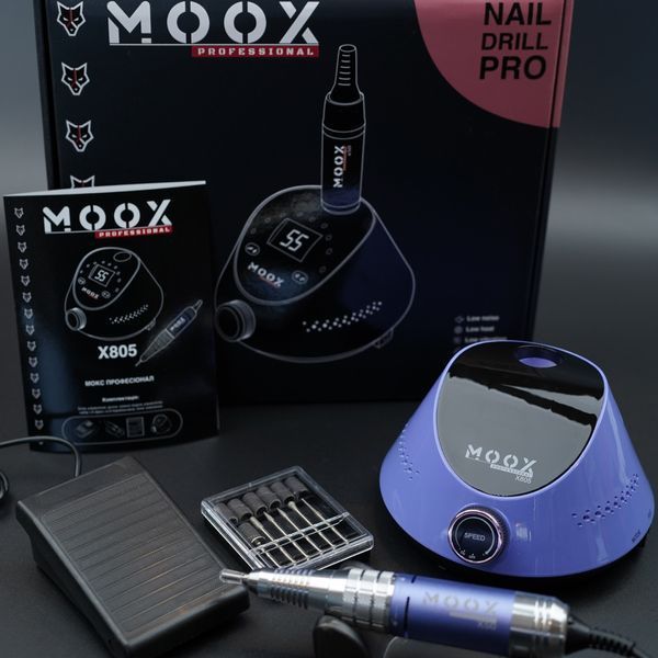 Фрезер Мокс X805 на 80W - 55000 об/хв (фіолетовий/purple) для зняття матеріалу та обробки кутикули 000600 фото