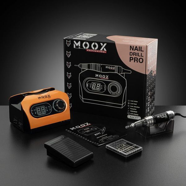 Фрезер Мокс X777 на 80W - 50000 об/мин (оранжевый/orange) для снятия материала и обработки кутикулы 000576 фото