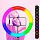 Кільцева лампа RGB MJ-26 на 15W, 26 см, USB, зі штативом для фото, відео та б&rsquo;юті-зйомки 001138 фото 6