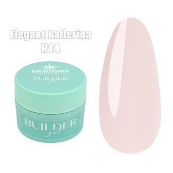 Моделирующий гель Builder Gel Дизайнер (Elegant ballerina R14, 15 мл) для наращивания и укрепления ногтей 008418 фото