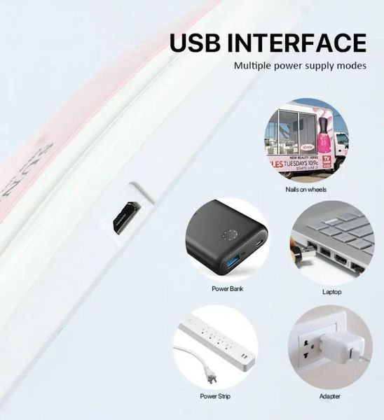 Лампа мини UV/LED Sun 11 plus UV/LED 60W (розовая) для гель-лака и маникюра на USB 000259 фото