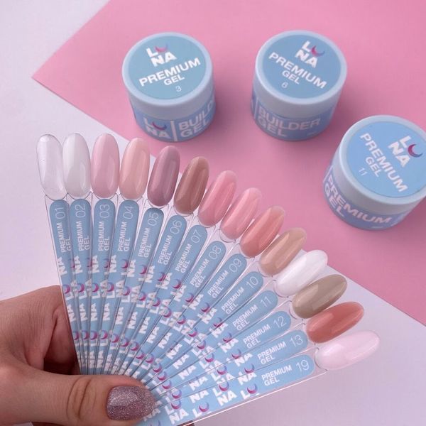 Гель LUNAMoon Premium Gel №11 - білий на 15 мл для зміцнення, вирівнювання та нарощування нігтів 008569 фото