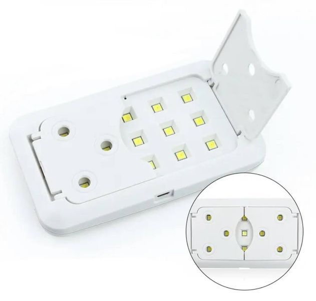 Лампа мини UV/LED Sun 11 plus UV/LED 60W (розовая) для гель-лака и маникюра на USB 000259 фото
