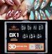 Гелеві тіпси 168 шт, 7 форм/уп Дизайнер 3D Diamond Mix Fast Gel Tips DX1 для нарощування нігтів 008612 фото 1