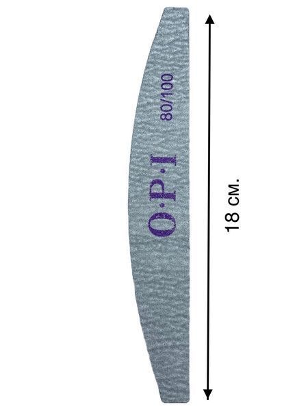 Пилка двухсторонняя полумесяц OPI 80/100 грит для искусственных ногтей, коррекции формы 007053 фото