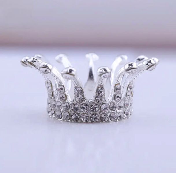 Металлическая подставка серебро А под кисти, форма "Корона" ширина - 3см, высота - 2см 007816 фото