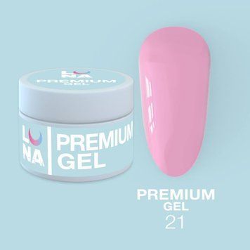Гель LUNAMoon Premium Gel №21 на 30 мл для укрепления, выравнивания и наращивания ногтей 008592 фото