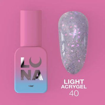 Рідкий гель LUNAMoon Light Acrygel №40 &mdash; 13 мл для зміцнення та дорощування нігтів 001880 фото