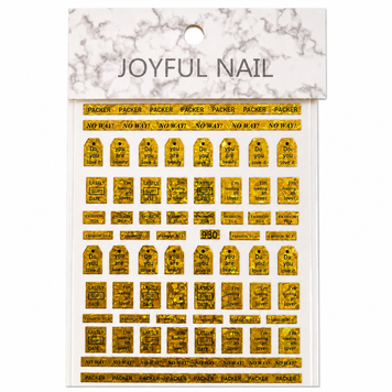 Наклейки для нігтів - 3D-стикери №930 JOYFUL NAIL для дизайну нігтів на клейкій основі 003840 фото