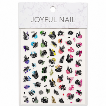 Наліпки для нігтів - 3D стікери №1049 JOYFUL NAIL для дизайну нігтів 004130 фото