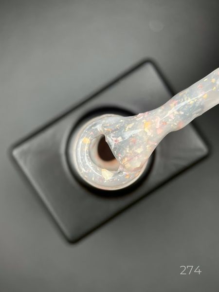 Молочна база для нігтів Дизайнер Potal yogurt base з поталлю №274, 9 мл 004842 фото