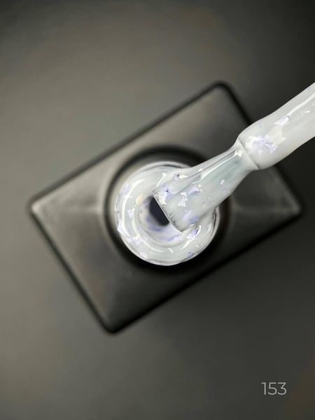 Молочная база для ногтей Дизайнер Potal milk base №153 с сиреневыми хлопьями юки 9мл 004767 фото