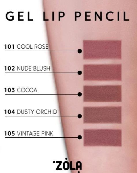 Гелевый карандаш Zola для губ 102 Nude Blush 009112 фото