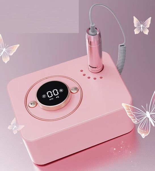 Фрезер BQ-107 на 50W - 35000 об/хв (рожевий) на акумуляторі для манікюру та педикюру 006655 фото
