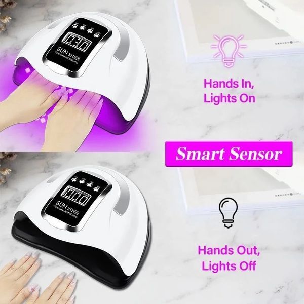 Лампа Sun X11 MAX UV/LED 280W (біла) для сушіння нігтів, гель-лаку 000198 фото