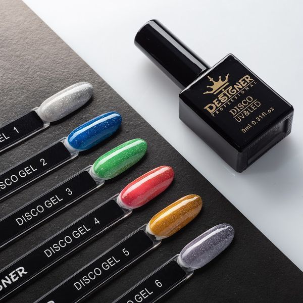 Гель-лак для нігтів Дизайнер Disco Gel Polish світловідбивний №3 9 мл (зелений) 002347 фото