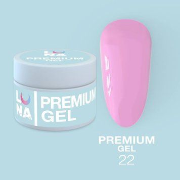 Гель LUNAMoon Premium Gel №22 на 30 мл для укрепления, выравнивания и наращивания ногтей 008593 фото