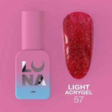 Рідкий гель LUNAMoon Light Acrygel №57 &mdash; 13 мл для зміцнення та дорощування нігтів 001881 фото