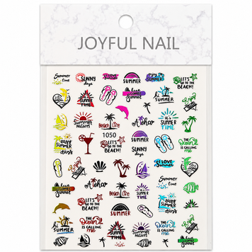 Наліпки для нігтів - 3D стікери №1050 JOYFUL NAIL для дизайну нігтів 004131 фото