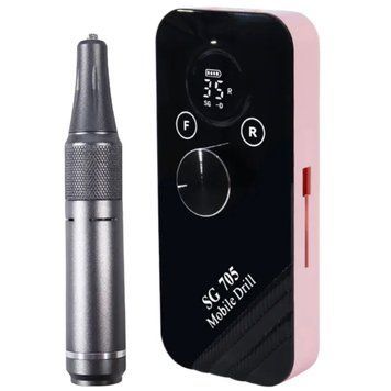 Фрезер SG705 на 36W &ndash; 35000 об/мин (розовый) на аккумуляторе для маникюра и педикюра 006609 фото