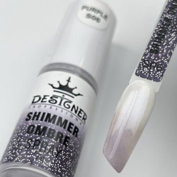 Спрей-пудра Purple S06 для омбре Shimmer ombre spray Дизайнер (7г) для дизайна ногтей 007377 фото