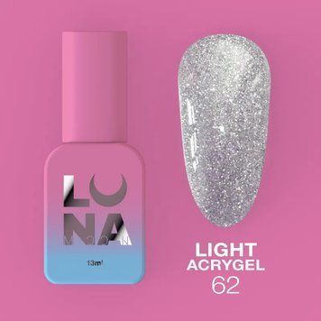 Рідкий гель LUNAMoon Light Acrygel №62 &mdash; 13 мл для зміцнення та дорощування нігтів 001882 фото