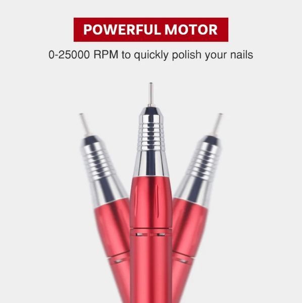 Фрезер-ручка РВ-101 на 30W - 30000 об/хв (червона) на USB, для зняття матеріалу та обробки кутикули 000631 фото