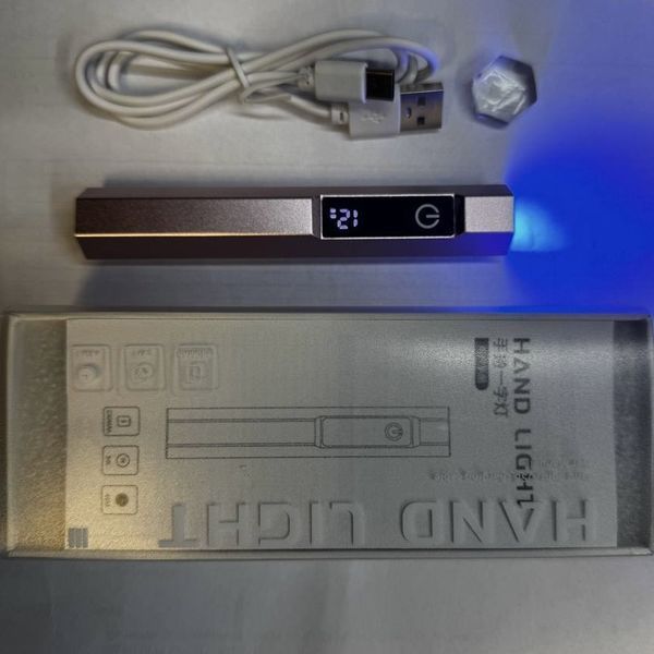 Лампа-ліхтарик LED 14, 3W (бронза) для декору та гелевих тіпс на USB та акумуляторі 001992 фото