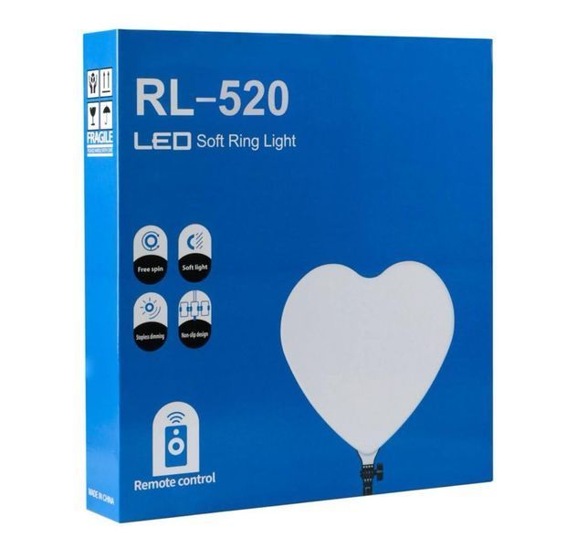 Лампа Led-панель в форме сердца RL-520 (41*37 см), на штативе, для освещения при фото и видеосъемке 008817 фото