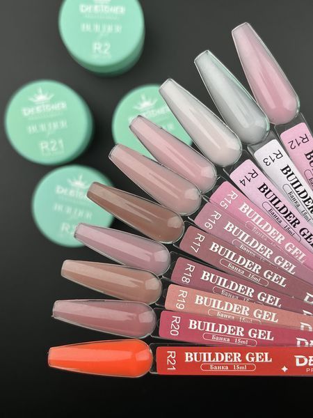 Моделюючий гель Builder Gel Дизайнер (Marzipan cookie R19, 15 мл) для нарощування та укріплення нігтів 008423 фото