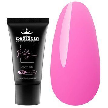 Полігель Дизайнер 30 мл Pink violet для нарощування та зміцнення нігтів №30 008125 фото