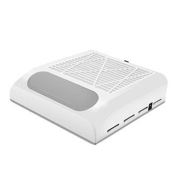 Белая настольная вытяжка BQ-858-8 (80W) с НЕРА фильтром для маникюра 000696 фото