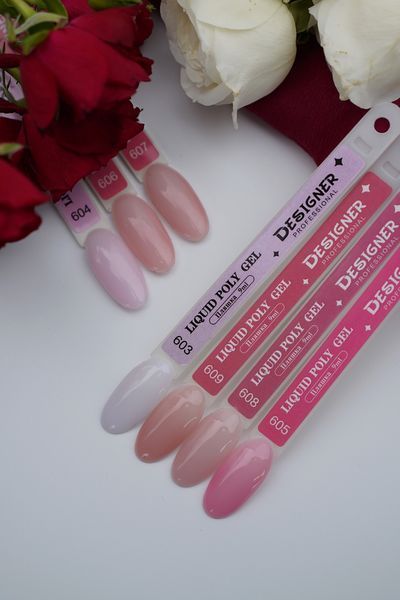 Рідкий полігель Liquid polygel Дизайнер 9мл №603 для нарощування та зміцнення нігтів 008508 фото