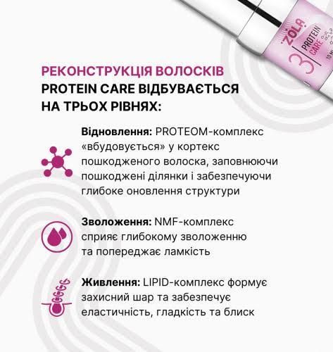 Склад №3 Zola Brow&Lash Protein Care (10 мл) - для ламінування брів та вій 002914 фото