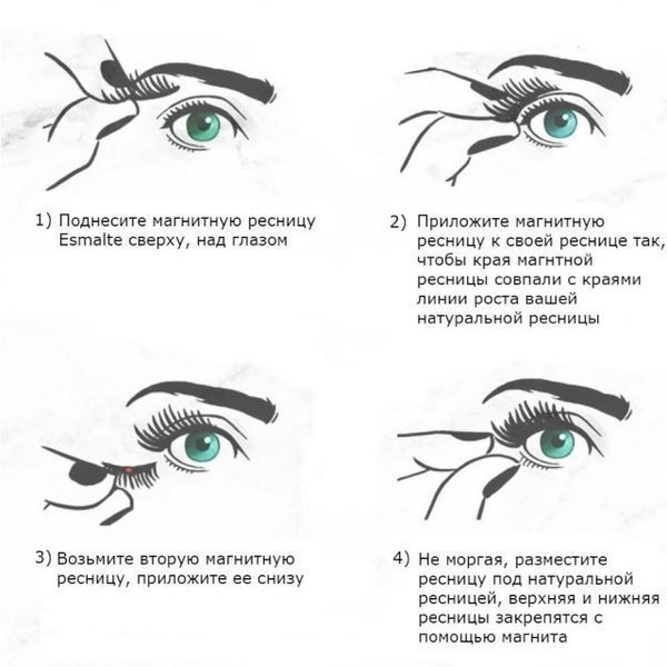 Накладні магнітні вії (К12) на трьох магнітах 001994 фото