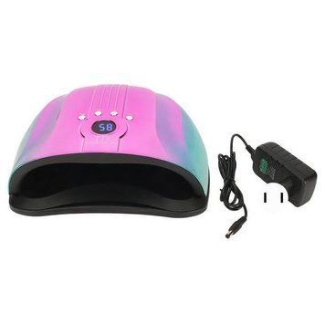 Лампа на две руки T15 Chrom UV/LED 160W (синяя с розовым) с датчиком движения для гель-лака и маникюра 000291 фото