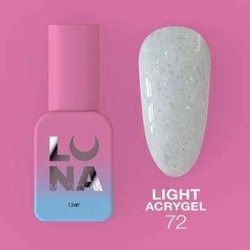 Рідкий гель LUNAMoon Light Acrygel №72 &mdash; 13 мл для зміцнення та дорощування нігтів 001885 фото