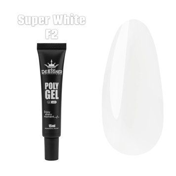 Полігель Дизайнер Super white 15 мл для нарощування та зміцнення нігтів F2 008278 фото