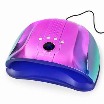 Лампа на дві руки T15 Chrom UV/LED 160W (синя з рожевим) з датчиком руху для гель-лаку і манікюру 000291 фото