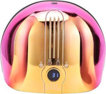 Лампа на две руки T15 Chrom UV/LED 160W (синяя с розовым) с датчиком движения для гель-лака и маникюра 000292 фото