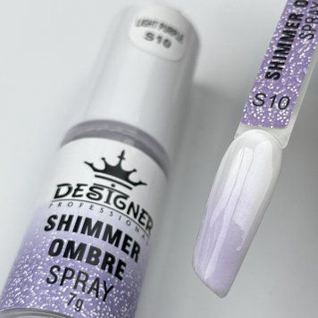 Спрей-пудра Light pirple S10 для омбре Shimmer ombre spray Дизайнер (7г) для дизайна ногтей 007381 фото