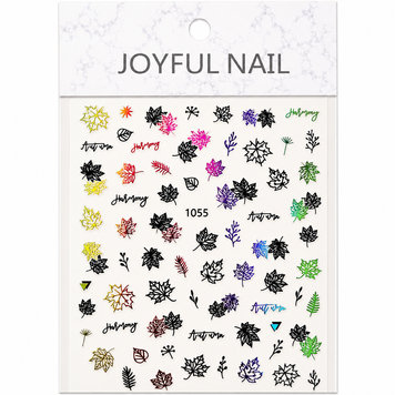 Наліпки для нігтів - 3D стікери №1055 JOYFUL NAIL для дизайну нігтів 004136 фото
