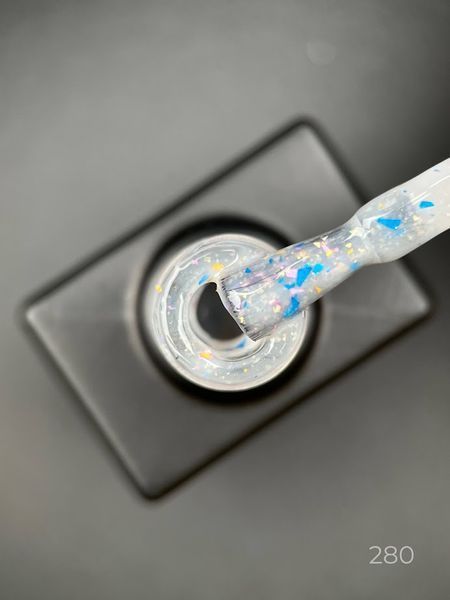 Молочна база для нігтів Дизайнер Potal yogurt base з поталлю №280, 9 мл 004848 фото