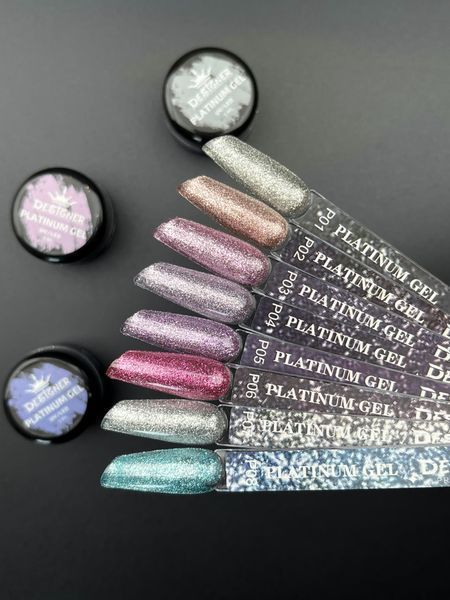 Гель з шиммером Platinum Gel (Кораловий №3, 5 мл) Дизайнер для манікюру та педикюру 005614 фото