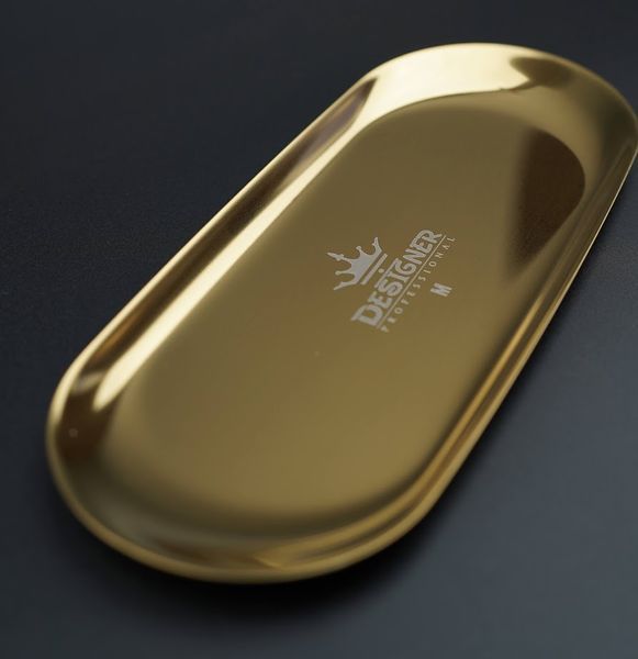 Металлический лоток Gold M (23х9,8см) для инструментов, аксессуаров, декора Дизайнер 007576 фото