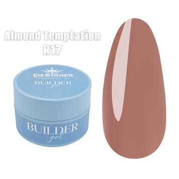 Моделюючий гель Builder Gel Дизайнер (Almond temptation R17, 30 мл) для нарощування та укріплення нігтів 008442 фото